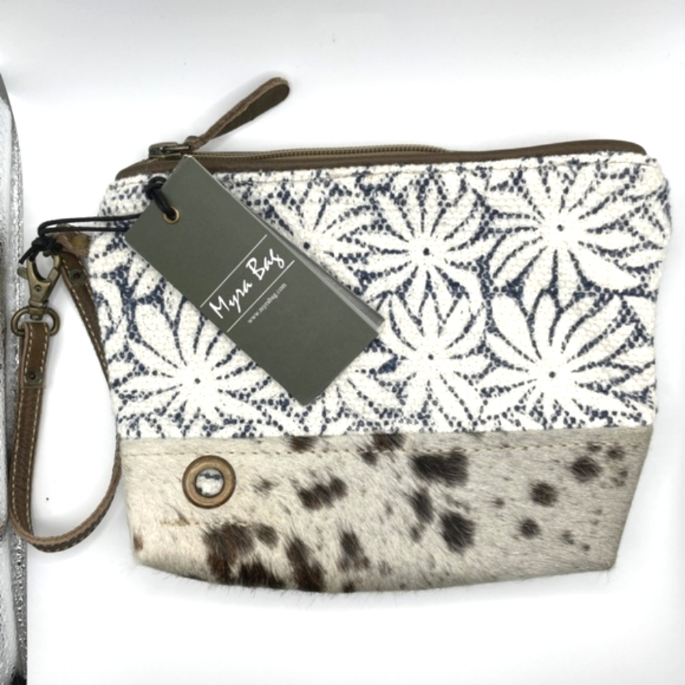 Myra Bag Blossom Motif Design Rug Pouch S-1335 Wristlet Purse Bag Clutch NWT